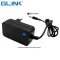 อะแดปเตอร์ GLINK 5V 2A 5.5x2.5mm ขณะเสียบใช้งานมีไฟ LED แสดงสถานะสีน้ำเงินบอกการทำงาน มอก.