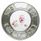 Pewter Teddies Birth Record and Photo Frame Round