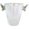 Ice Bucket w/Pewter Handle_Deer / TD: 29  BD: 12.5  H: 22.5 cms.