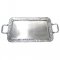 Pewter Serving Tray, Rectangular - Floral Décor