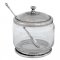 Jar with Pewter Spoon, base & lid