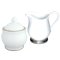 Porcalain Milk and Sugar Set / Pewter Decorative