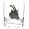 Whiskey Glass w/Stag head motif