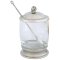 Glass Jam Jar w/Spoon_Fruit Knob /  D: 8  H: 13.2  cms.