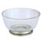 Glass bowl / Pewter Decorate /  D: 11.5  H: 6 cms.