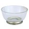 Glass Salad Bowl w/Pewter base