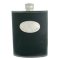 Pewter Hip Flask - Fully Leather wrap w/Medallion