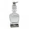Liquor Decanter w/Pewter Base & Hare Figurine on Stopper