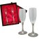 2 Wine Glass in Gift Box / Pewter Décor