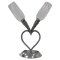 Pair of Champagne Wedding Set Pewter Décor in Giftbox