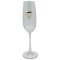 Champagne Flute w/Pewter Heart plaque