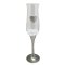 Champagne Flute Pewter Stem and Heart Plaque