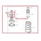 Diagram  ยางรองเบ้าโช๊คอัพชุดหน้า Honda City ปี 1996 