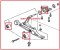 Diagram Front Lower Arm Control Honda Civic '92-'00