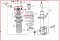 Diagram of Front Shock Absorber Mounting for HONDA CRV 07-12