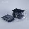 กล่องอาหาร 4 ช่อง PP สีดำ 750 ml + ฝา PET ใส
