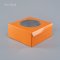 กล่องเค้ก กระดาษ 20.5x20.5x8.5cm สีส้ม + เจาะหน้าต่าง (1 ปอนด์)