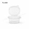 กระปุกน้ำจิ้มเหลี่ยม, 1 oz  PET ใส ฝาในตัว (epp)