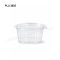 กระปุกน้ำจิ้มเหลี่ยม, 2 oz  PET ใส ฝาในตัว (epp)