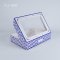 กล่องกระดาษเค้กโบราณทรงเหลี่ยมผืนผ้าพิมพ์ลายคราม Size 20x28x5.5 cm เจาะหน้าต่าง