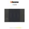 Bticino LIVING NOW ชุดswitchทางเดียว 3 สวิตซ์พร้อมหน้ากาก 3 ช่องสีดำSpace-NG / 1 WAY SW 3 GANG with space cover plate -KA4803NG