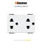 Bticino LIVING LIGHT 2P+E16 A Socket 3 module เต้ารับคู่ 2P+E 16A 3 ช่อง (สีขาว สีเงิน สีดำ)