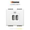 Bticino LIVING & LIGHT USB Charger 2 modules เต้ารับ USB charger 2 ข่อง (สีขาว สีเงิน สีดำ)