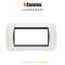 Bticino LIVING INTERNATIONAL Round cover plates 4 modules size 140X80mm.  หน้ากาก 4 ช่อง (แบบมน) /พร้อมตะแกรง ขนาด 140X80mm