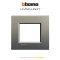 Bticino LIVING LIGHT cover plates 2 modules size 88X86mm.  หน้ากาก 2 ช่อง/พร้อมตะแกรง ขนาด 88X86mm