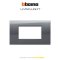 Bticino LIVING LIGHT cover plates 3 modules size 120X86mm.  หน้ากาก 3 ช่อง /พร้อมตะแกรง ขนาด 120X86mm