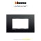 Bticino LIVING LIGHT cover plates 3 modules size 120X86mm.  หน้ากาก 3 ช่อง /พร้อมตะแกรง ขนาด 120X86mm