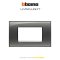 Bticino LIVING LIGHT cover plates 3 modules size 120X86mm.  หน้ากาก 3 ช่อง /พร้อมตะแกรง ขนาด 120X86mm