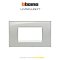 Bticino LIVING LIGHT cover plates 3 modules size 120X86mm.  หน้ากาก 3 ช่อง /พร้อมตะแกรง ขนาด 120X86mm