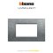 Bticino LIVING LIGHT cover plates 3 modules size 120X86mm.  หน้ากาก 3 ช่อง /พร้อมตะแกรง ขนาด 120X86mm