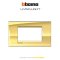 Bticino LIVING LIGHT cover plates 3 modules size 120X86mm.  หน้ากาก 3 ช่อง /พร้อมตะแกรง ขนาด 120X86mm