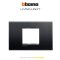 Bticino LIVING LIGHT cover plates 2 modules centered size 120X86mm.  หน้ากาก 2 ช่อง /พร้อมตะแกรง ขนาด 120X86mm