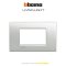 Bticino LIVINGLIGHT-AIR cover plates 3 modules size 120X86mm.  หน้ากาก 3 ช่องเหล็ก (สีขาว/ดำ/เงิน)  พร้อมตะแกรง ขนาด 120X86mm