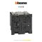 Bticino LIVING NOW K4411 Universal Dimmer สวิตซ์หรี่ไฟแบบกด 2 ช่อง สำหรับ LED