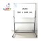 กระดานไวท์บอร์ดธรรมดา ขาตั้งมีล้อเลื่อน ขนาด 120 x 240 cm.