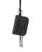 City Charm in Noir – Suede Leather Card Clip for Koiji