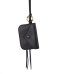City Charm in Noir – Suede Leather Card Clip for Koiji
