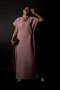 DUCHESS PINK SOFT STRUCTURED SHOULDER MAXI DRESS   - มินิมอลแม็กซี่เดรสีชมพูพาสเทล โครงสร้างไหล่สองชั้นแบบ double layered