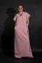 DUCHESS PINK SOFT STRUCTURED SHOULDER MAXI DRESS   - มินิมอลแม็กซี่เดรสีชมพูพาสเทล โครงสร้างไหล่สองชั้นแบบ double layered