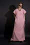 DUCHESS PINK SOFT STRUCTURED SHOULDER MAXI DRESS   - มินิมอลแม็กซี่เดรสีชมพูพาสเทล โครงสร้างไหล่สองชั้นแบบ double layered