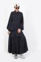 NAVY POLKA DOT BALLOON SLEEVE SHIRT & MAXI SKIRT เสื้อเชิ๊ตเล็ก ทรงแขนบอลลูนพองใหญ่ เข้าชุดกับกระโปรงแม็กซี่ บานสุดๆ ลายดอทกรมท่า