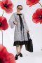 LOOSE FIT CHIFFON MIDI DRESS with FLORAL EMBROIDERY - เดรสทรงหลวม ผ้าชีฟองปักลายดอกไม้ แขนบอลลูน กระโปรงระบาย 2 ชั้น