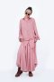 BALLOON SLEEVE SHIRT & MAXI SKIRT เสื้อเชิ๊ตเล็ก ทรงแขนบอลลูนพองใหญ่ เข้าชุดกับกระโปรงแม็กซี่ บานสุดๆ สีชมพูพาสเทลลักซู 