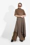 DOUBLE WOOL DRESS & PANTS SET (EARTH TONE)  -  มินิมอลเดรสทรงลูส ผ้าวูลคอตตอน กับกางเกงขากระบอกใหญ่