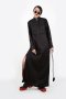 BLACK LINEN with CRYSTAL BUTTONS  MAXI DRESS - ชุดแม็กซี่เดรสลินิน สีดำ ตกแต่งกระดุมคริสตัล งานดีไซน์พรีเมียม