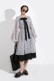 LOOSE FIT CHIFFON MIDI DRESS with FLORAL EMBROIDERY - เดรสทรงหลวม ผ้าชีฟองปักลายดอกไม้ แขนบอลลูน กระโปรงระบาย 2 ชั้น